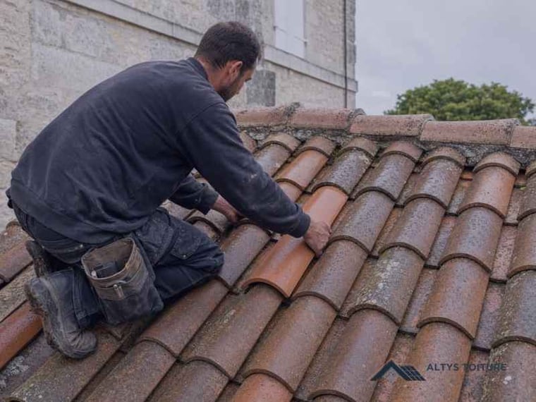 Couvreur Altys Toiture intervenant sur une toiture à Treulon, Bruges